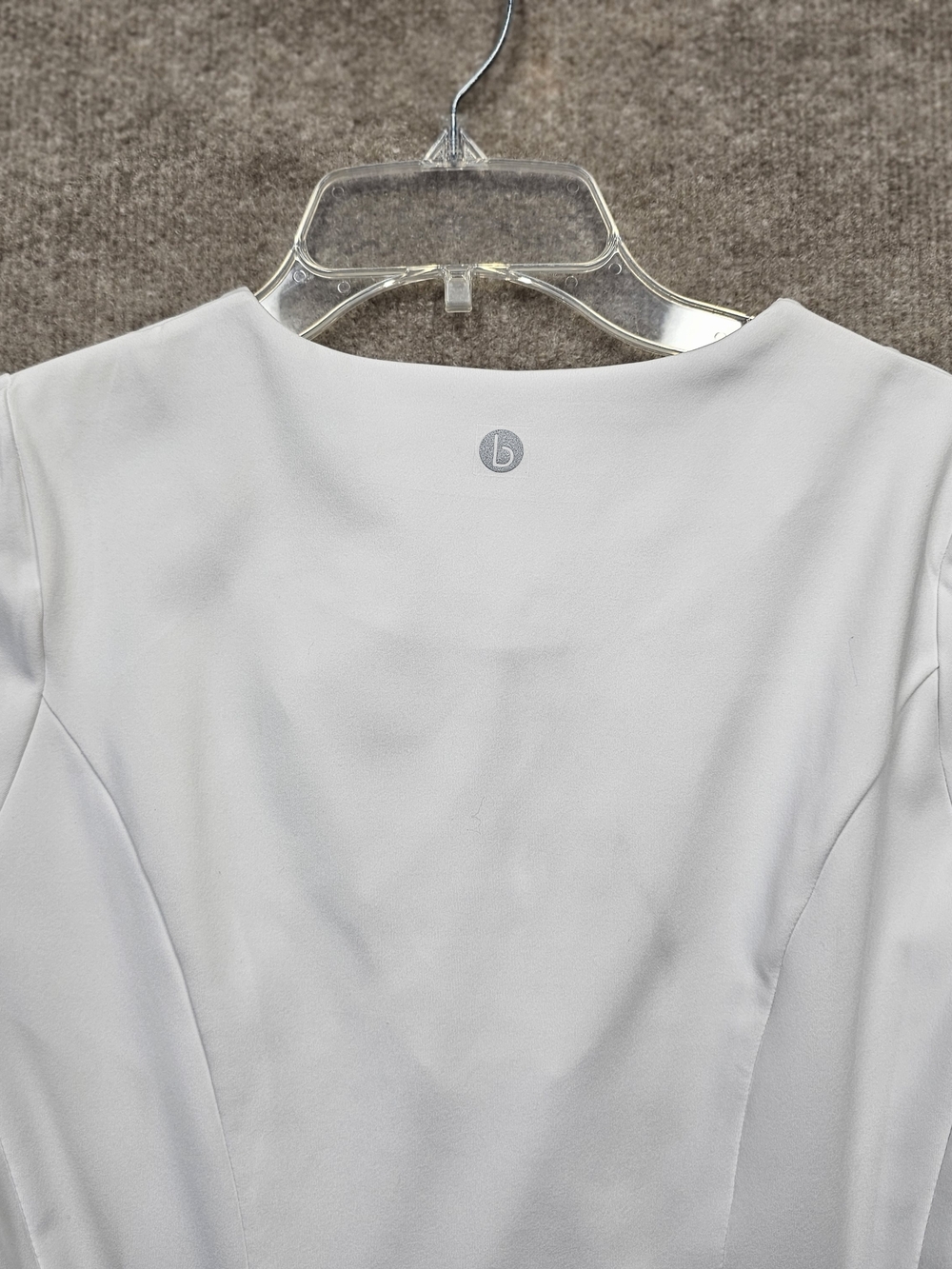 Cotton On Body White Front Zip Dress L Minimalist Fit Flare - Picture 11 of 12